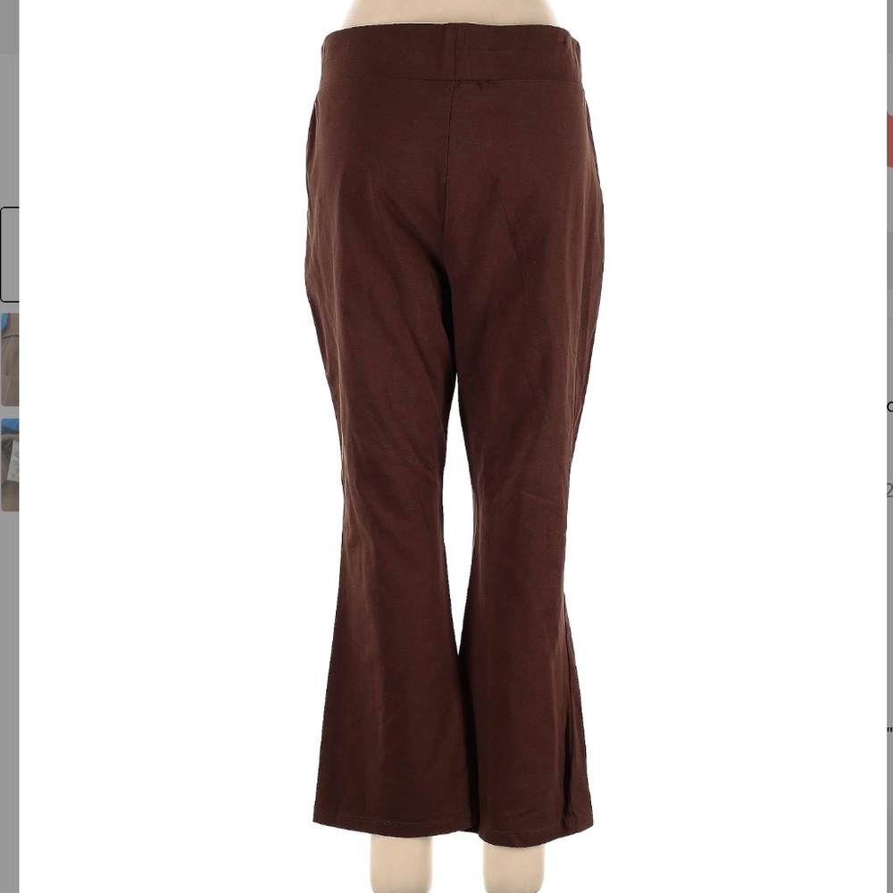 Brown, High Rise, Kick Flare Pants